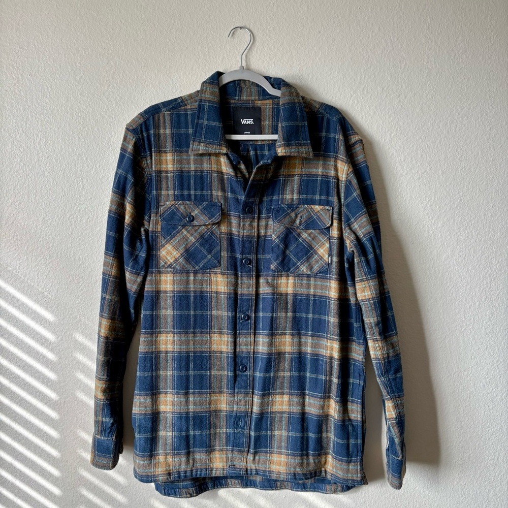 Vans Classic Blue and Brown Plaid Shirt Jacket